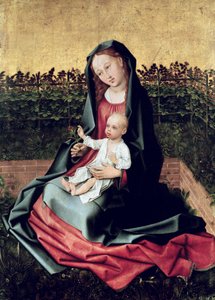 Vierge et Enfant dans le petit jardin ou, Vierge à la treille de roses, c.1470-72